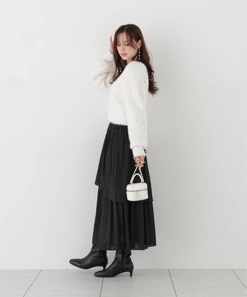 PROPORTION BODY DRESSING(プロポーションボディドレッシング)の「キルティングミニバニティショルダー / 1216281004(ショルダーバッグ・レディース・ホワイト/ブラック・フリ-)」の4枚目の写真