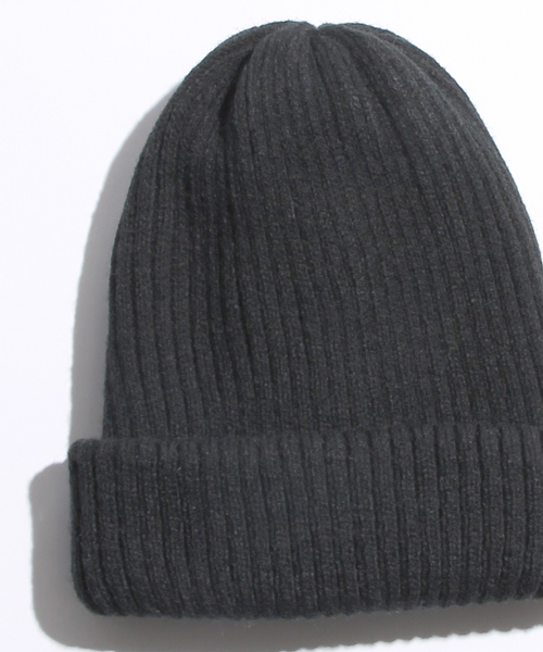WEGO（ウィゴー）の「WEGO/リブニットキャップ（ニットキャップ/ビーニー・メンズ・ホワイト/ブルー/杢グレー/ネイビー/ブラック・FREE）」の3枚目の写真