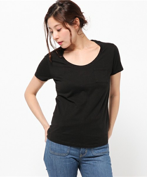 COLONY 2139（コロニートゥーワンスリーナイン）の「コットンベーシック ラウンドクルーネック半袖TEE（Tシャツ/カットソー・レディース・オフホワイト/スミクロ/グレー・MEDIUM/SMALL/LARGE）」の3枚目の写真