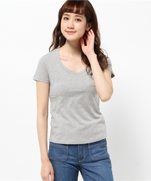 COLONY 2139（コロニートゥーワンスリーナイン）の「コットンベーシック ラウンドクルーネック半袖TEE（Tシャツ/カットソー・レディース・オフホワイト/スミクロ/グレー・MEDIUM/SMALL/LARGE）」の9枚目の写真