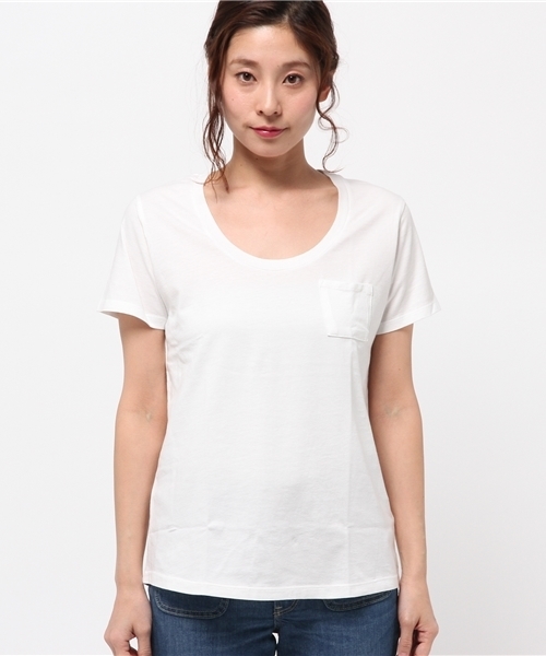 COLONY 2139（コロニートゥーワンスリーナイン）の「コットンベーシック ラウンドクルーネック半袖TEE（Tシャツ/カットソー・レディース・オフホワイト/スミクロ/グレー・MEDIUM/SMALL/LARGE）」の11枚目の写真