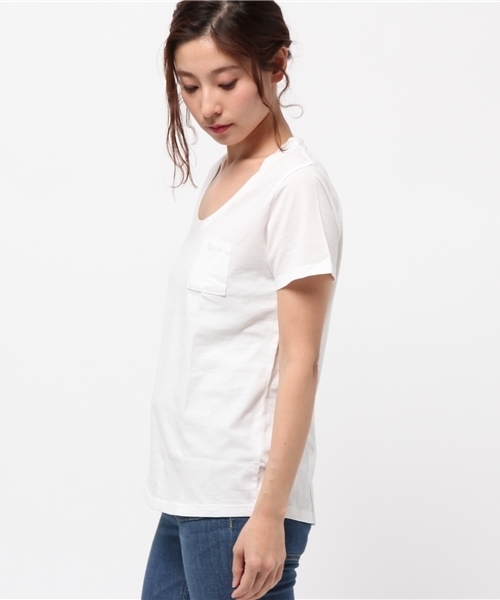 COLONY 2139（コロニートゥーワンスリーナイン）の「コットンベーシック ラウンドクルーネック半袖TEE（Tシャツ/カットソー・レディース・オフホワイト/スミクロ/グレー・MEDIUM/SMALL/LARGE）」の12枚目の写真