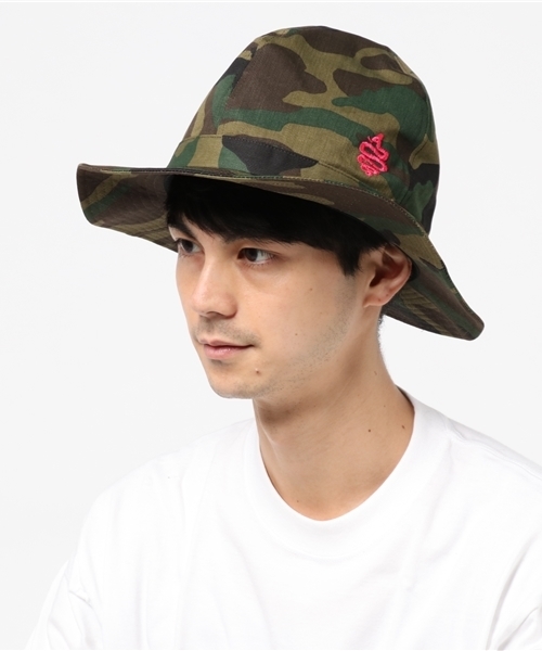 ALDIES（アールディーズ）の「Rapper Hat ワイドブリム 刺繍入りハット（ハット・メンズ・カモフラージュ/ブラック/オリーブ/ネイビー・SMALL/MEDIUM）」の7枚目の写真