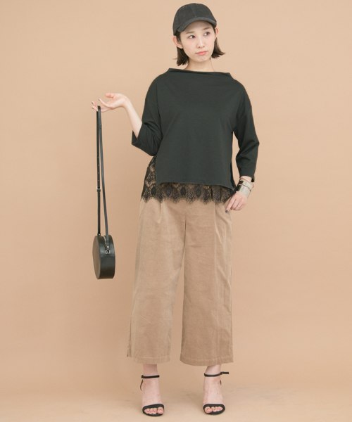 URBAN RESEARCH（アーバンリサーチ）の「UR ポンチボトルネックレイヤードプルオーバー（Tシャツ/カットソー・レディース・ブラウン系その他/ベージュ/グリーン系その他・FREE）」の6枚目の写真