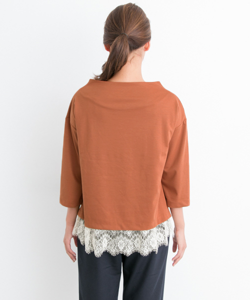 URBAN RESEARCH（アーバンリサーチ）の「UR ポンチボトルネックレイヤードプルオーバー（Tシャツ/カットソー・レディース・ブラウン系その他/ベージュ/グリーン系その他・FREE）」の10枚目の写真