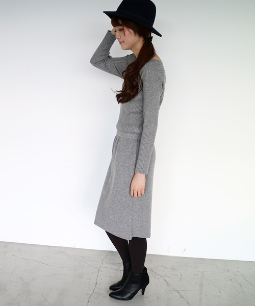 N.（N. Natural Beauty Basic）（エヌエヌナチュラルビューティーベーシック）の「ブラウジングニットワンピース（ワンピース・レディース・グレー/ブルー/ブラック・MEDIUM）」の6枚目の写真