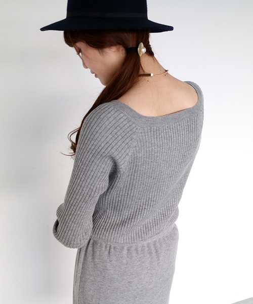 N.（N. Natural Beauty Basic）（エヌエヌナチュラルビューティーベーシック）の「ブラウジングニットワンピース（ワンピース・レディース・グレー/ブルー/ブラック・MEDIUM）」の17枚目の写真