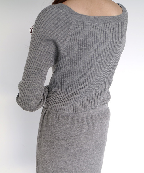 N.（N. Natural Beauty Basic）（エヌエヌナチュラルビューティーベーシック）の「ブラウジングニットワンピース（ワンピース・レディース・グレー/ブルー/ブラック・MEDIUM）」の18枚目の写真