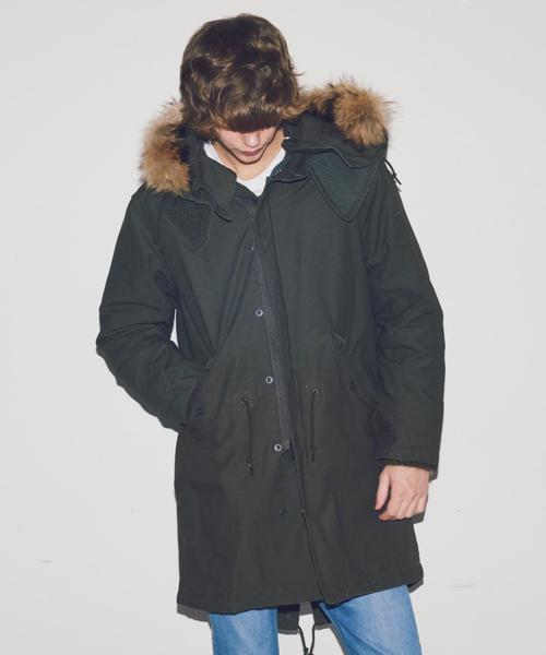 MONKEY TIME（モンキータイム）の「＜monkey time＞ ∴ バックサテン ダウンライナー モッズコート◆（モッズコート・メンズ・オリーブ・SMALL/X-LARGE/MEDIUM/LARGE）」の3枚目の写真