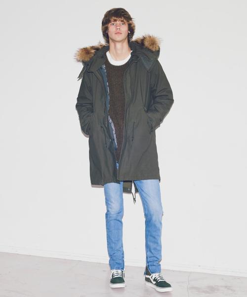 MONKEY TIME（モンキータイム）の「＜monkey time＞ ∴ バックサテン ダウンライナー モッズコート◆（モッズコート・メンズ・オリーブ・SMALL/X-LARGE/MEDIUM/LARGE）」の12枚目の写真