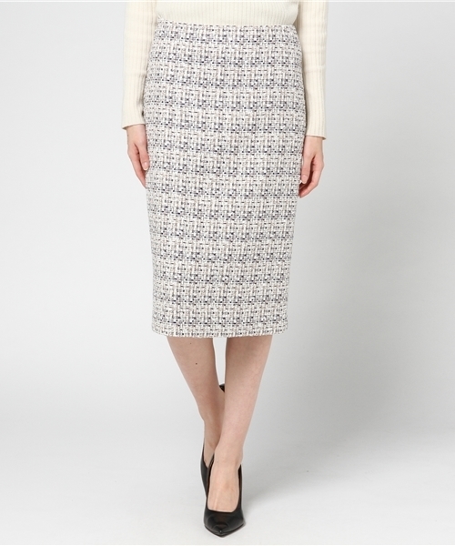 22 OCTOBRE（ヴァンドゥ－オクトーブル）の「ツイードセットアップスカート【セットアップ対応商品】（スカート・レディース・ベージュ/ネイビー・38/40/36/42）」の13枚目の写真