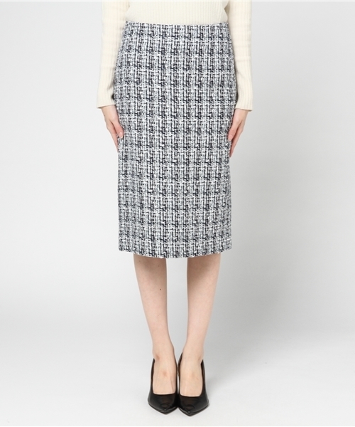 22 OCTOBRE（ヴァンドゥ－オクトーブル）の「ツイードセットアップスカート【セットアップ対応商品】（スカート・レディース・ベージュ/ネイビー・38/40/36/42）」の3枚目の写真