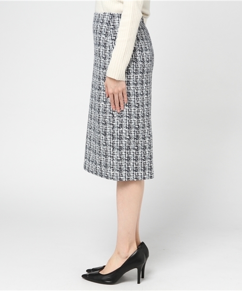 22 OCTOBRE（ヴァンドゥ－オクトーブル）の「ツイードセットアップスカート【セットアップ対応商品】（スカート・レディース・ベージュ/ネイビー・38/40/36/42）」の4枚目の写真