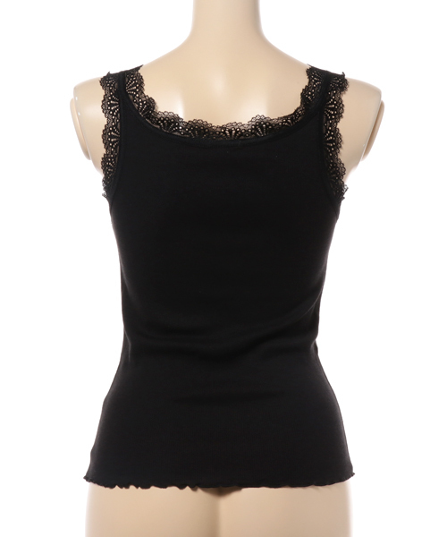 Honeys（ハニーズ）の「レースタンクトップ（タンクトップ・レディース・ブラック/サックスブルー/オフホワイト/ピンク/杢グレー・L/S/M/LL）」の7枚目の写真