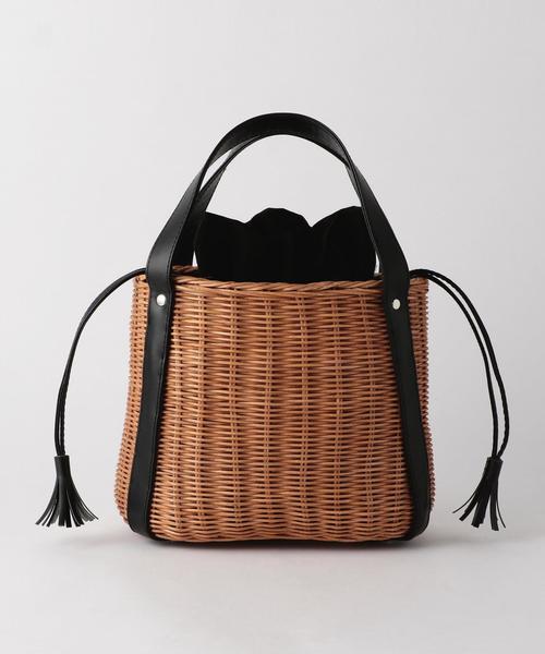 green label relaxing（グリーンレーベルリラクシング）の「CB MIX MID カゴバッグ ◆（かごバッグ・レディース・ブラウン・FREE）」の2枚目の写真