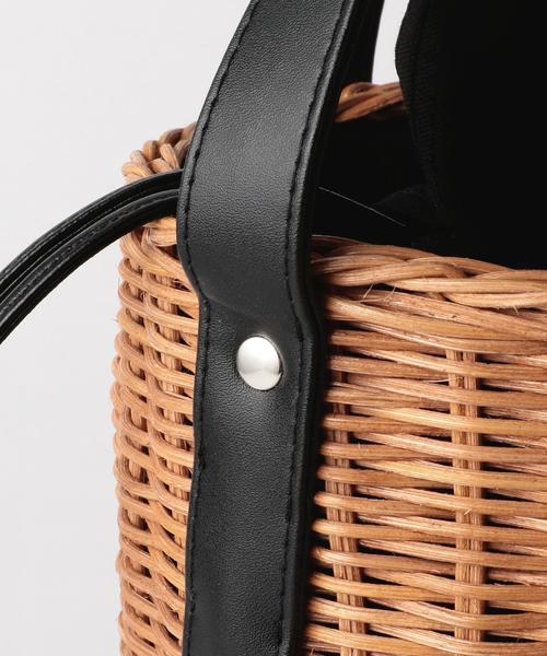 green label relaxing（グリーンレーベルリラクシング）の「CB MIX MID カゴバッグ ◆（かごバッグ・レディース・ブラウン・FREE）」の8枚目の写真