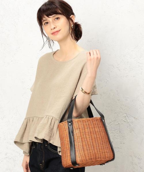 green label relaxing（グリーンレーベルリラクシング）の「CB MIX MID カゴバッグ ◆（かごバッグ・レディース・ブラウン・FREE）」の13枚目の写真