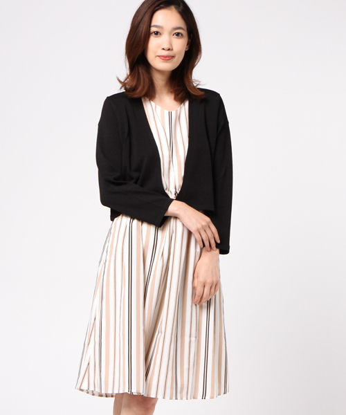 ketty（ケティ）の「マルチストライプワンピース+カーディガン 