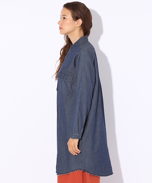 niko and...（ニコアンド）の「シュスデニムCPOガタワンピース【niko and ...】（ワンピース・レディース・ライトブルー/ブルー・MEDIUM/XX-LARGE）」の12枚目の写真