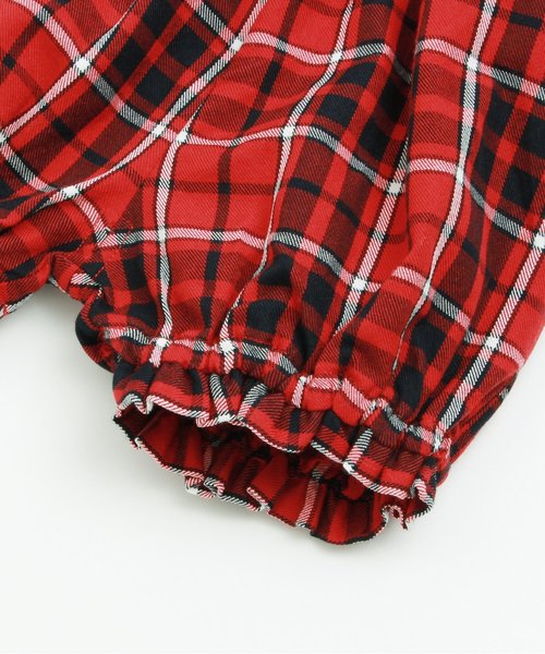 apres les cours（アプレレクール）の「チュニックブルマスーツ（ロンパース・キッズ・グレー/レッド・70/80）」の10枚目の写真