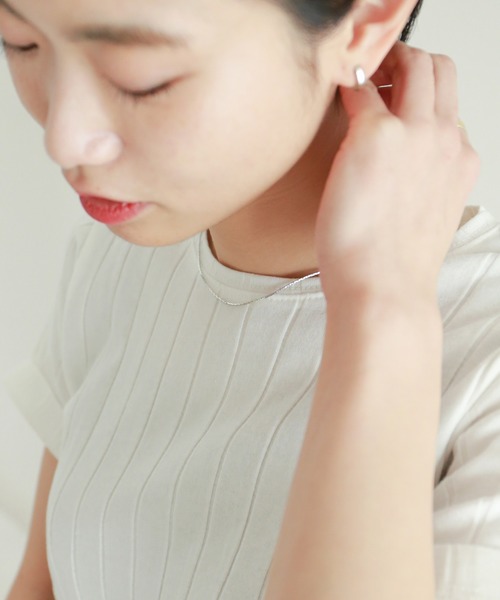 rapiecage（ラピエサージュ）の「細キューブチェーン ショートネックレス（ネックレス・レディース・シルバー/ゴールド・FREE）」の5枚目の写真