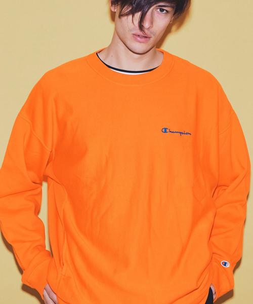 Champion(チャンピオン)の「<Champion × monkey time> REVERSE WEAVE CREWNECK/スウェット ◆(スウェット・メンズ・ブラック/ロイヤルブルー/オレンジ・XX-LARGE/X-LARGE/LARGE/MEDIUM/SMALL)」の1枚目の写真