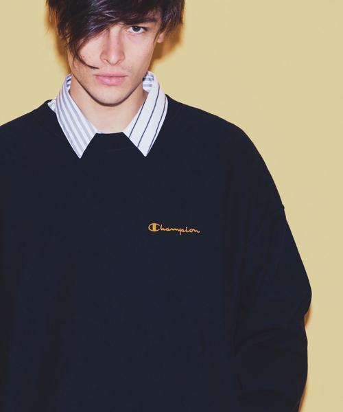 Champion(チャンピオン)の「<Champion × monkey time> REVERSE WEAVE CREWNECK/スウェット ◆(スウェット・メンズ・ブラック/ロイヤルブルー/オレンジ・XX-LARGE/X-LARGE/LARGE/MEDIUM/SMALL)」の2枚目の写真