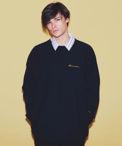 Champion(チャンピオン)の「<Champion × monkey time> REVERSE WEAVE CREWNECK/スウェット ◆(スウェット・メンズ・ブラック/ロイヤルブルー/オレンジ・XX-LARGE/X-LARGE/LARGE/MEDIUM/SMALL)」の4枚目の写真