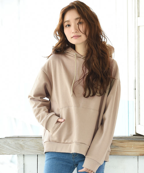 Luz Llena（ラズレナ）の「オーバーサイズフーディ（パーカー・レディース・ブラック/グレー/ベージュ・ﾌﾘ-）」の7枚目の写真
