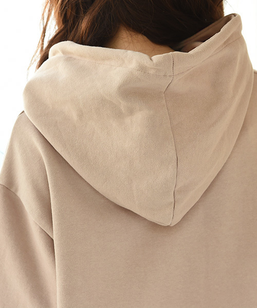 Luz Llena（ラズレナ）の「オーバーサイズフーディ（パーカー・レディース・ブラック/グレー/ベージュ・ﾌﾘ-）」の11枚目の写真