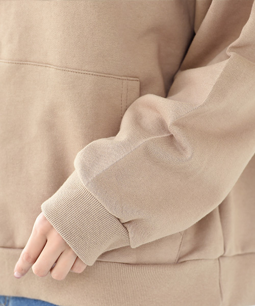 Luz Llena（ラズレナ）の「オーバーサイズフーディ（パーカー・レディース・ブラック/グレー/ベージュ・ﾌﾘ-）」の12枚目の写真