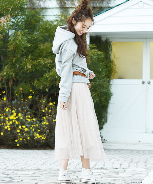 Luz Llena（ラズレナ）の「オーバーサイズフーディ（パーカー・レディース・ブラック/グレー/ベージュ・ﾌﾘ-）」の5枚目の写真