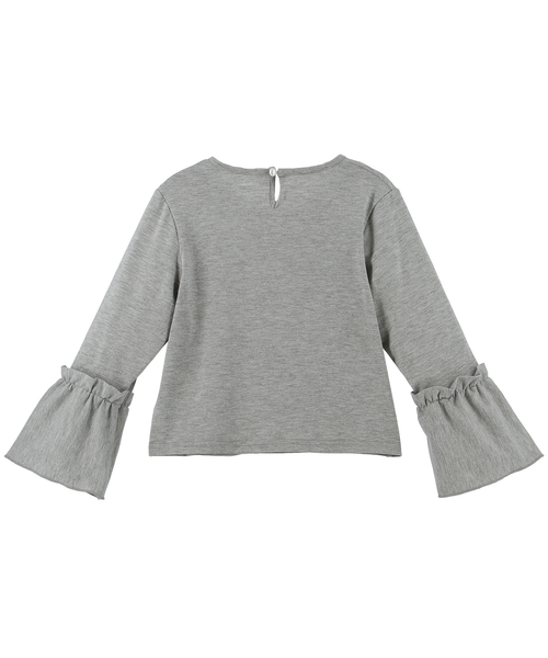 Catherine Cottage（キャサリンコテージ）の「フリル袖長袖カットソー（Tシャツ/カットソー・キッズ・グレー/グリーン/ピンク/イエロー・100/110/120/130/140）」の10枚目の写真