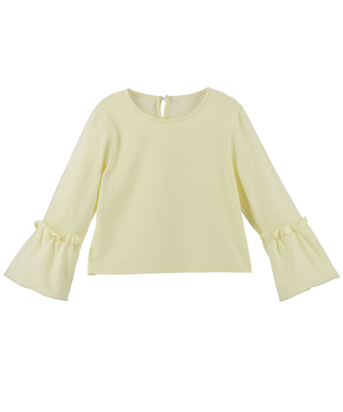 Catherine Cottage（キャサリンコテージ）の「フリル袖長袖カットソー（Tシャツ/カットソー・キッズ・グレー/グリーン/ピンク/イエロー・100/110/120/130/140）」の11枚目の写真