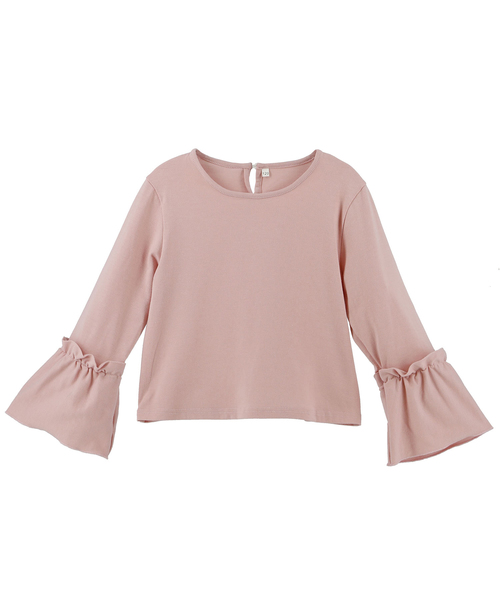 Catherine Cottage（キャサリンコテージ）の「フリル袖長袖カットソー（Tシャツ/カットソー・キッズ・グレー/グリーン/ピンク/イエロー・100/110/120/130/140）」の14枚目の写真