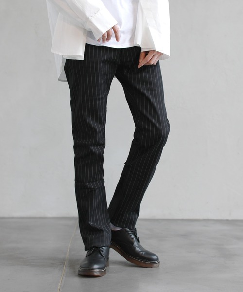 ASTRONOMY（アストロノミー）の「カツラギストレッチテーパードパンツ（チノパンツ・メンズ・ワイン/モカ/ブラック/チャコール/アイボリー/ホワイト/オリーブ/ネイビー/ベージュ/ライトベージュ/ブルーグラス/ストライプ/サックスブルー/ライトグレー・XL/S/L/M）」の14枚目の写真