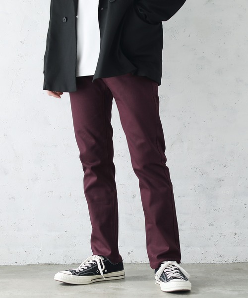 ASTRONOMY（アストロノミー）の「カツラギストレッチテーパードパンツ（チノパンツ・メンズ・ワイン/モカ/ブラック/チャコール/アイボリー/ホワイト/オリーブ/ネイビー/ベージュ/ライトベージュ/ブルーグラス/ストライプ/サックスブルー/ライトグレー・XL/S/L/M）」の13枚目の写真