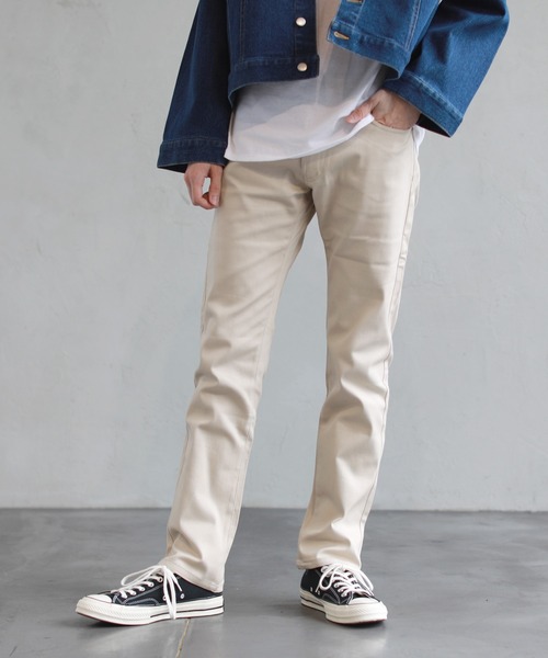 ASTRONOMY（アストロノミー）の「カツラギストレッチテーパードパンツ（チノパンツ・メンズ・ワイン/モカ/ブラック/チャコール/アイボリー/ホワイト/オリーブ/ネイビー/ベージュ/ライトベージュ/ブルーグラス/ストライプ/サックスブルー/ライトグレー・XL/S/L/M）」の8枚目の写真