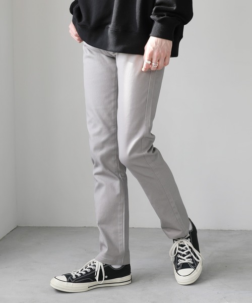 ASTRONOMY（アストロノミー）の「カツラギストレッチテーパードパンツ（チノパンツ・メンズ・ワイン/モカ/ブラック/チャコール/アイボリー/ホワイト/オリーブ/ネイビー/ベージュ/ライトベージュ/ブルーグラス/ストライプ/サックスブルー/ライトグレー・XL/S/L/M）」の4枚目の写真