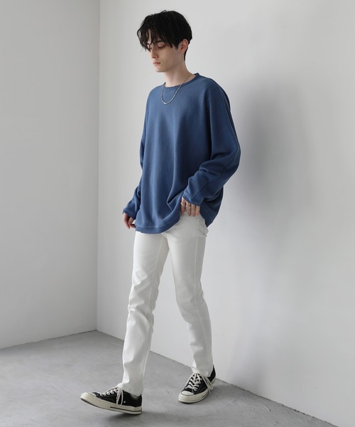 ASTRONOMY（アストロノミー）の「カツラギストレッチテーパードパンツ（チノパンツ・メンズ・ワイン/モカ/ブラック/チャコール/アイボリー/ホワイト/オリーブ/ネイビー/ベージュ/ライトベージュ/ブルーグラス/ストライプ/サックスブルー/ライトグレー・XL/S/L/M）」の20枚目の写真