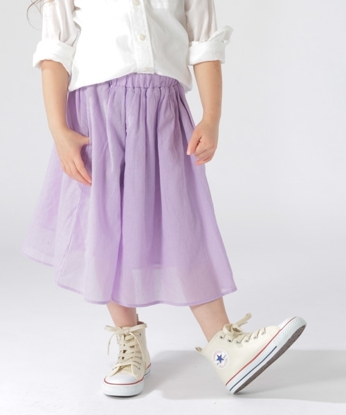 BAYFLOW（ベイフロー）の「BAYFLOW／[KIDS]コットンリネンスカート 18SS（スカート・キッズ・ピンク/イエロー/パープル/セージグリーン/オレンジ/カーキ/ライトイエロー・LARGE/MEDIUM/SMALL/X-LARGE/XX-LARGE）」の4枚目の写真