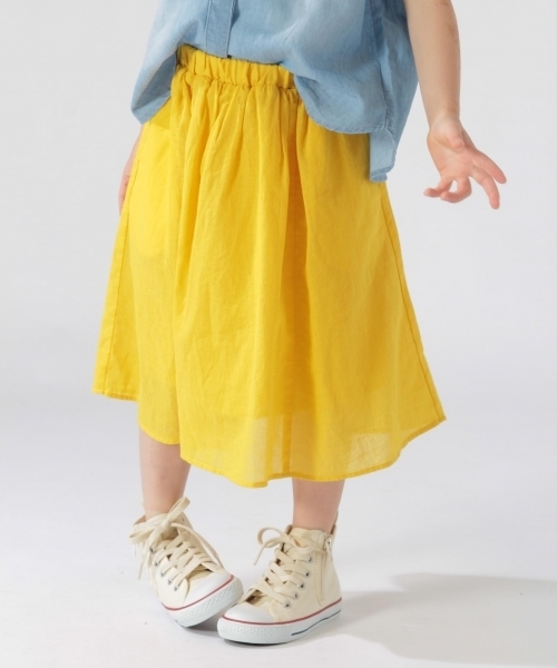 BAYFLOW（ベイフロー）の「BAYFLOW／[KIDS]コットンリネンスカート 18SS（スカート・キッズ・ピンク/イエロー/パープル/セージグリーン/オレンジ/カーキ/ライトイエロー・LARGE/MEDIUM/SMALL/X-LARGE/XX-LARGE）」の5枚目の写真