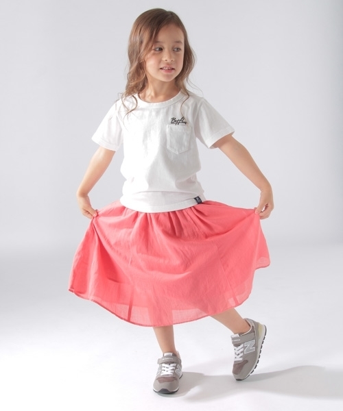 BAYFLOW（ベイフロー）の「BAYFLOW／[KIDS]コットンリネンスカート 18SS（スカート・キッズ・ピンク/イエロー/パープル/セージグリーン/オレンジ/カーキ/ライトイエロー・LARGE/MEDIUM/SMALL/X-LARGE/XX-LARGE）」の7枚目の写真