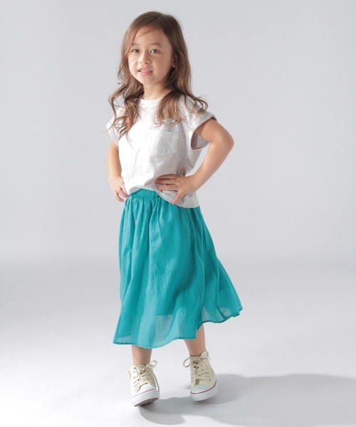 BAYFLOW（ベイフロー）の「BAYFLOW／[KIDS]コットンリネンスカート 18SS（スカート・キッズ・ピンク/イエロー/パープル/セージグリーン/オレンジ/カーキ/ライトイエロー・LARGE/MEDIUM/SMALL/X-LARGE/XX-LARGE）」の3枚目の写真