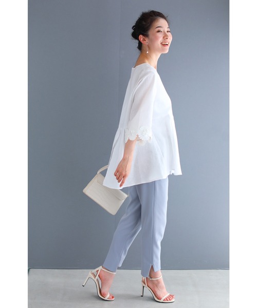 cawaii(カワイイ)の「袖に咲く立体の花ブラウストップス(Tシャツ/カットソー・レディース・ホワイト・M)」の16枚目の写真