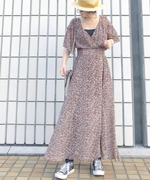 Cheek | 花柄ウエストマークワンピース(ワンピース)