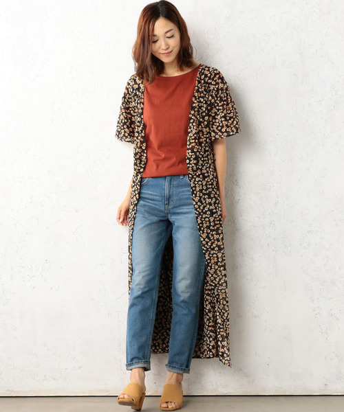 Cheek（チーク）の「花柄ウエストマークワンピース（ワンピース・レディース・ブラック/ピンク・MEDIUM）」の7枚目の写真