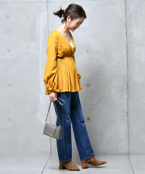 DouDou(ドゥドゥ)の「センタープレスデニム(デニムパンツ・レディース・ブルー/インディゴブルー/ブルー系その他/ブルー系その他2/スカイブルー・36/38)」の7枚目の写真