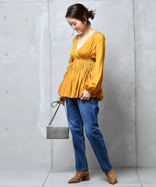 DouDou(ドゥドゥ)の「センタープレスデニム(デニムパンツ・レディース・ブルー/インディゴブルー/ブルー系その他/ブルー系その他2/スカイブルー・36/38)」の8枚目の写真