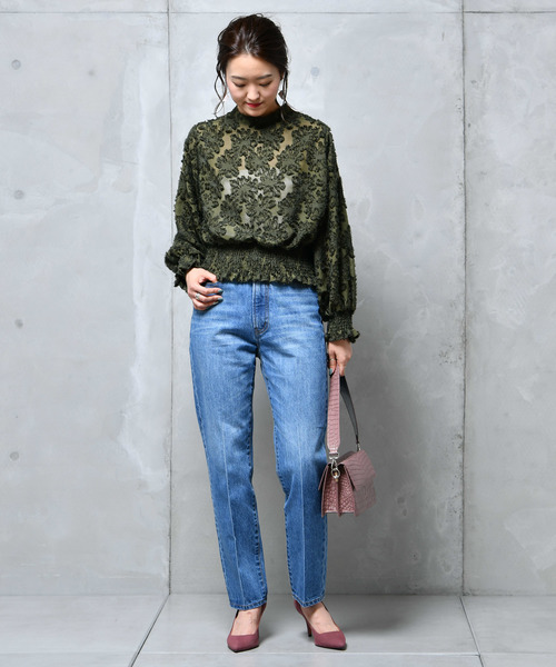 DouDou(ドゥドゥ)の「センタープレスデニム(デニムパンツ・レディース・ブルー/インディゴブルー/ブルー系その他/ブルー系その他2/スカイブルー・36/38)」の10枚目の写真